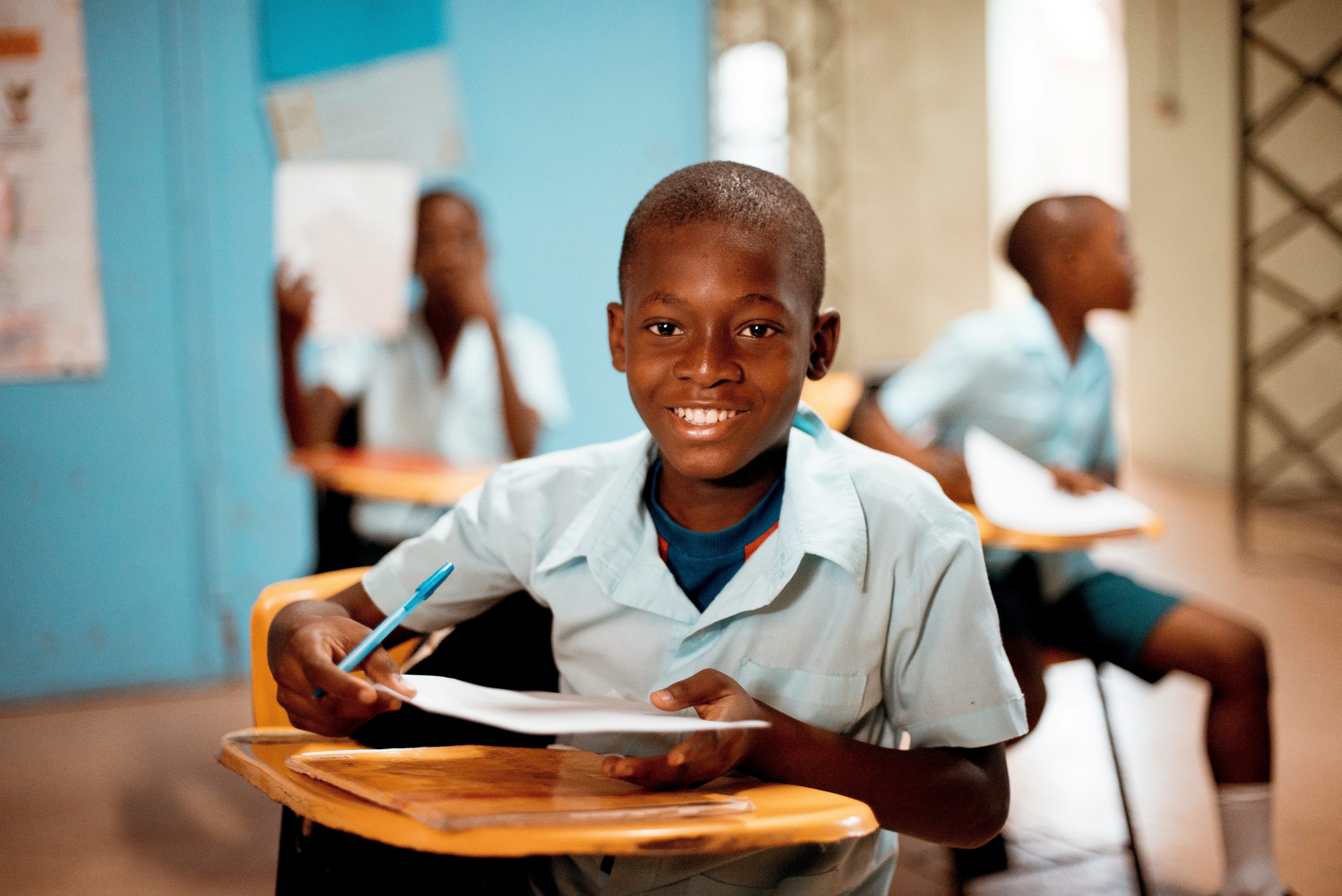Student in classroom